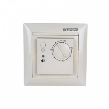 Терморегулятор механический RX-308B (бежевый) REXANT (совместим с Legrand серии Valena), 51-0563